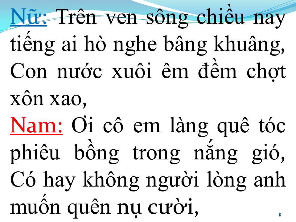 Lời bài hát TÌNH ẤM CHIỀU QUÊ (SONG CA)