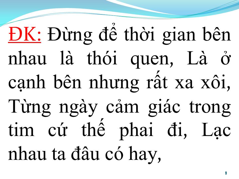 Lời bài hát ĐỪNG NHƯ THÓI QUEN