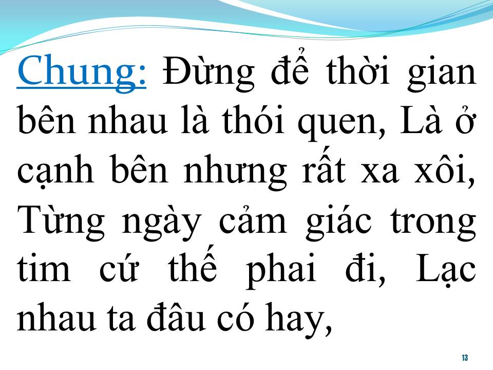 Lời bài hát ĐỪNG NHƯ THÓI QUEN