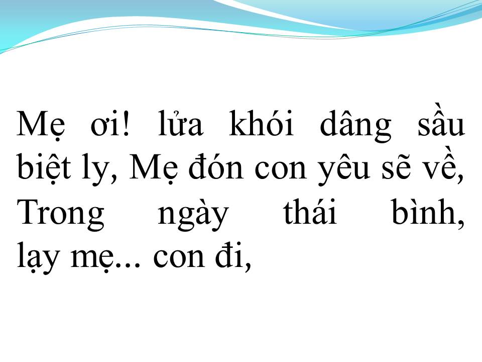 Lời bài hát LẠY MẸ CON ĐI