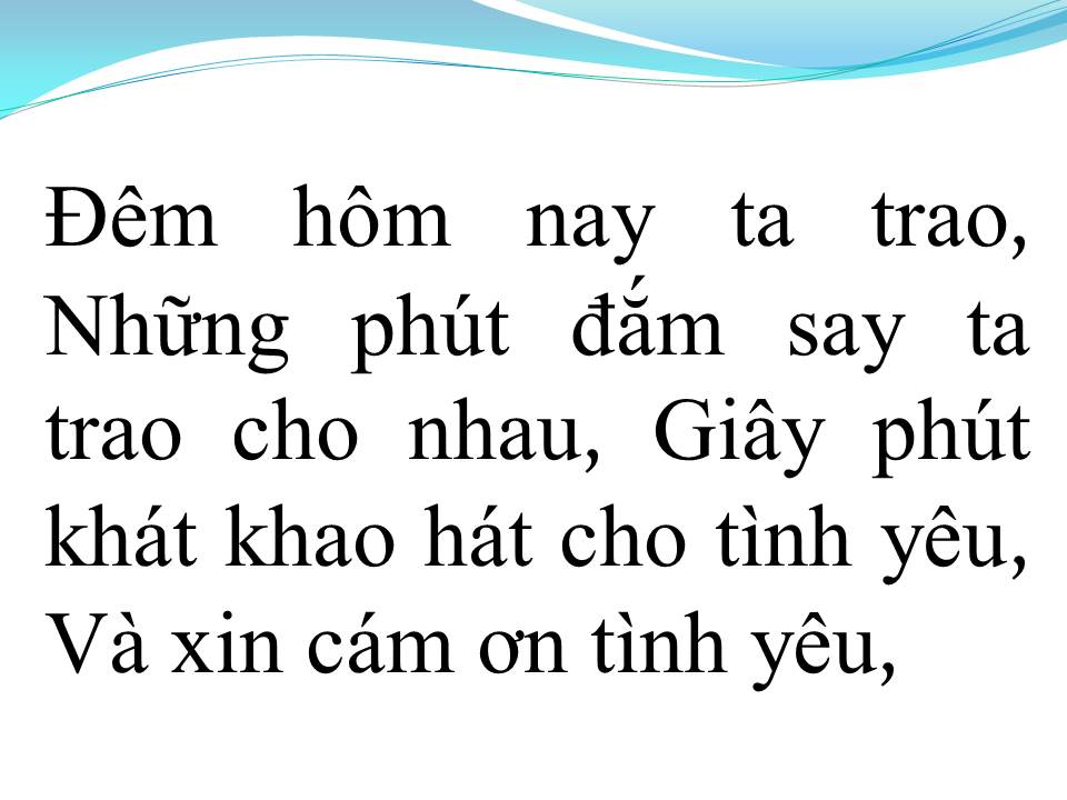 Lời bài hát CÁM ƠN TÌNH YÊU