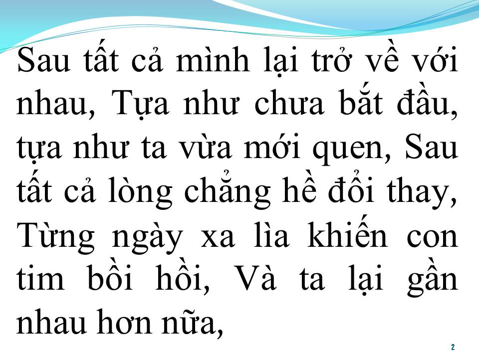 Lời bài hát SAU TẤT CẢ