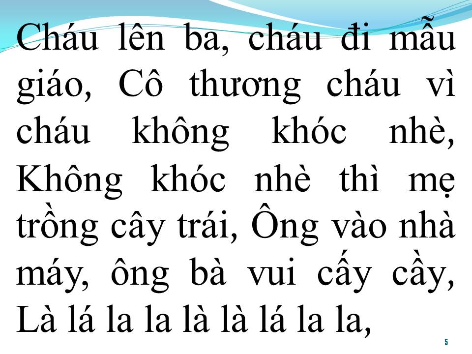 Lời bài hát CHÁU LÊN BA