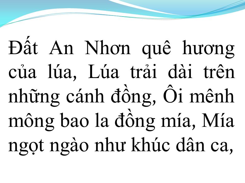 Lời bài hát NGHĨA BÌNH QUÊ TÔI