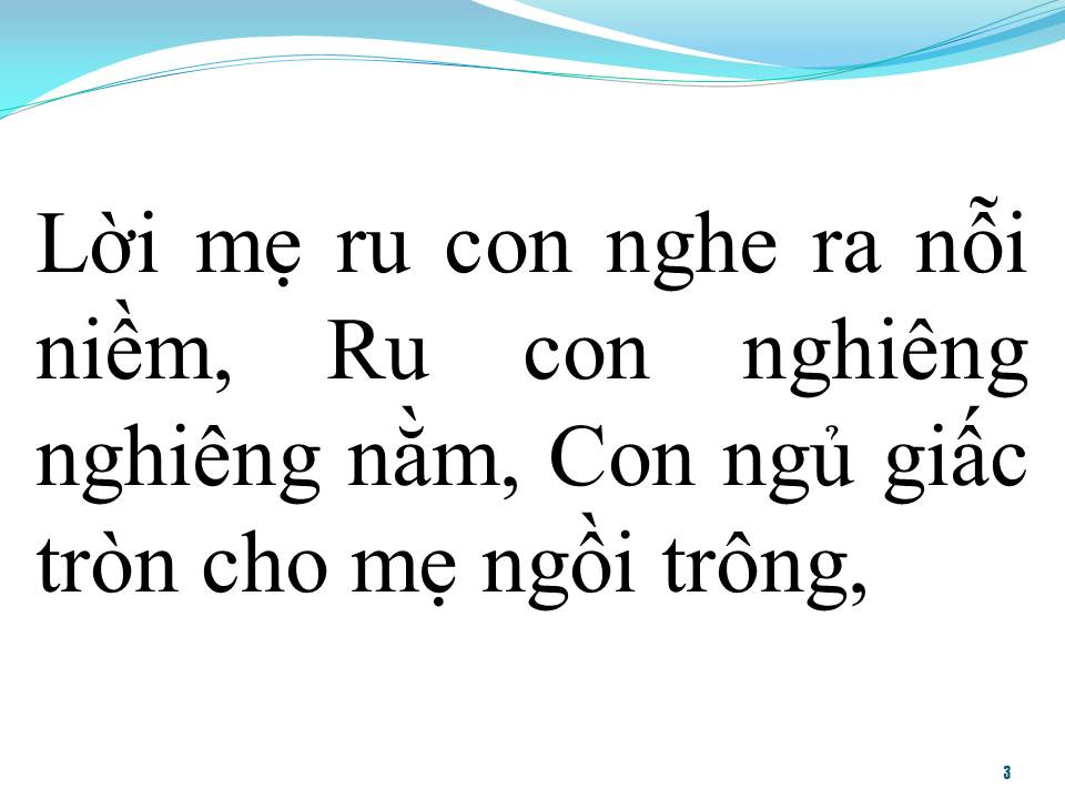 Lời bài hát LỜI MẸ RU