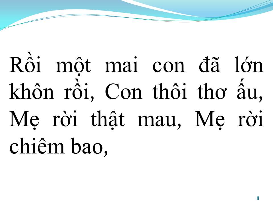 Lời bài hát LỜI MẸ RU
