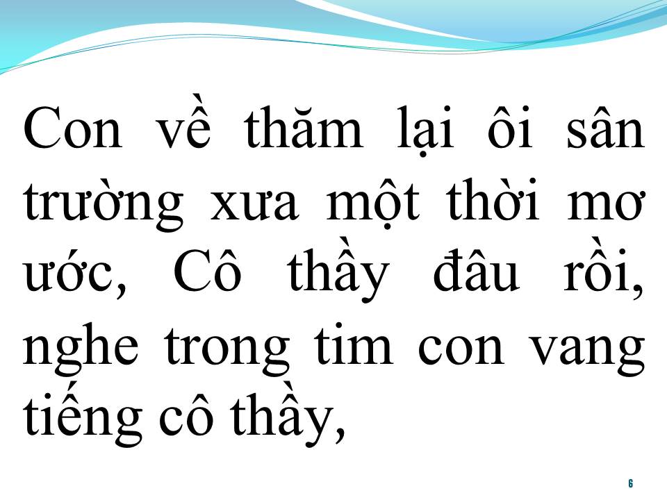 Lời bài hát NHỚ ƠN THẦY CÔ
