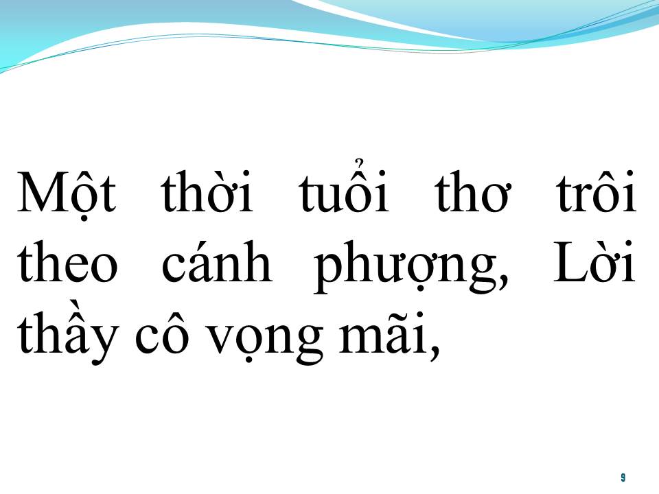 Lời bài hát NHỚ ƠN THẦY CÔ