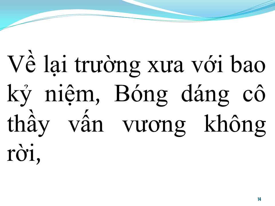 Lời bài hát NHỚ ƠN THẦY CÔ