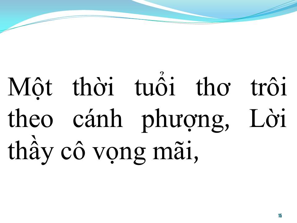 Lời bài hát NHỚ ƠN THẦY CÔ