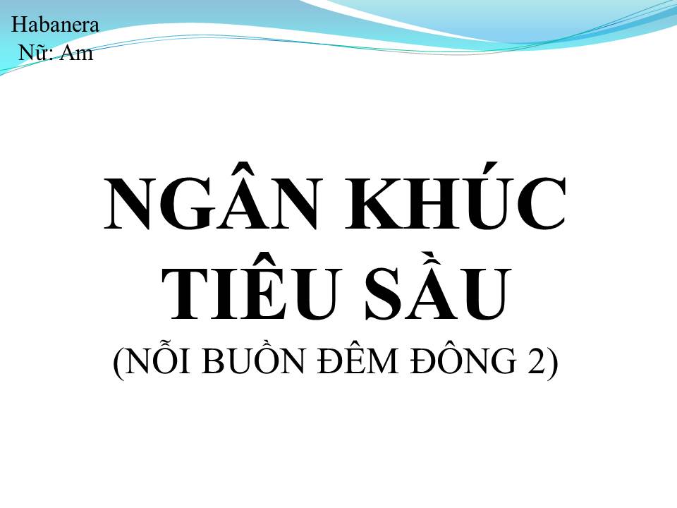 Lời bài hát NGÂN KHÚC TIÊU SẦU (NỖI BUỒN ĐÊM ĐÔNG 2)