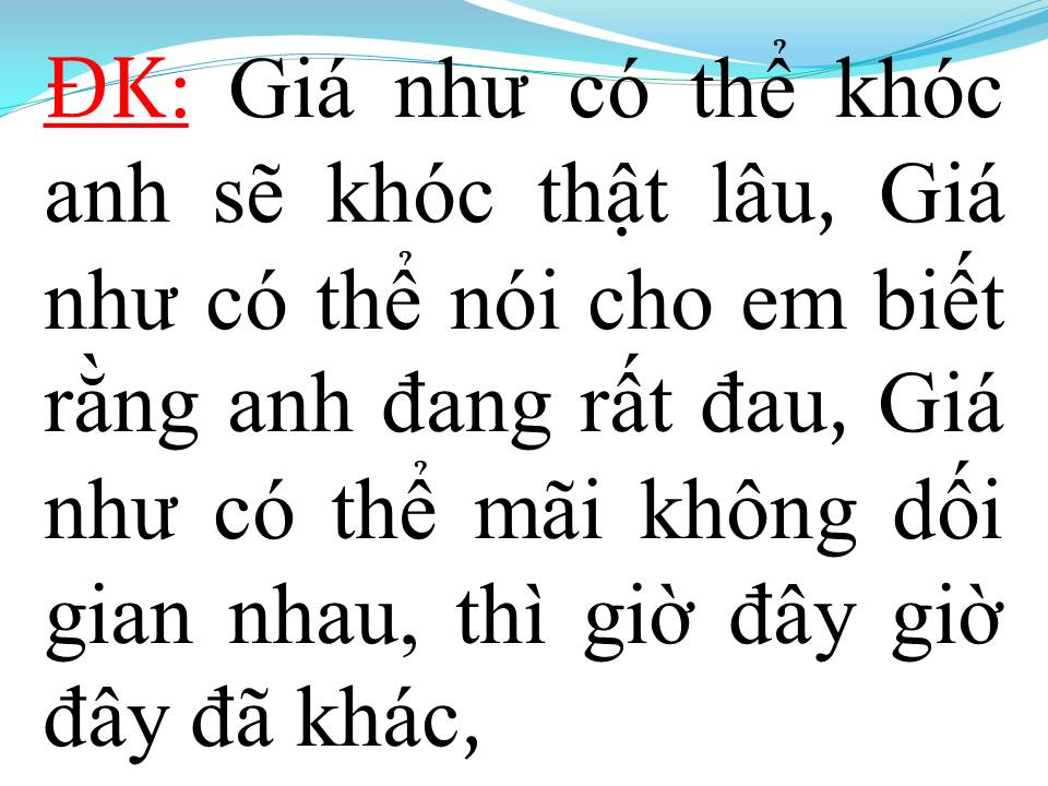 Lời bài hát GIÁ NHƯ