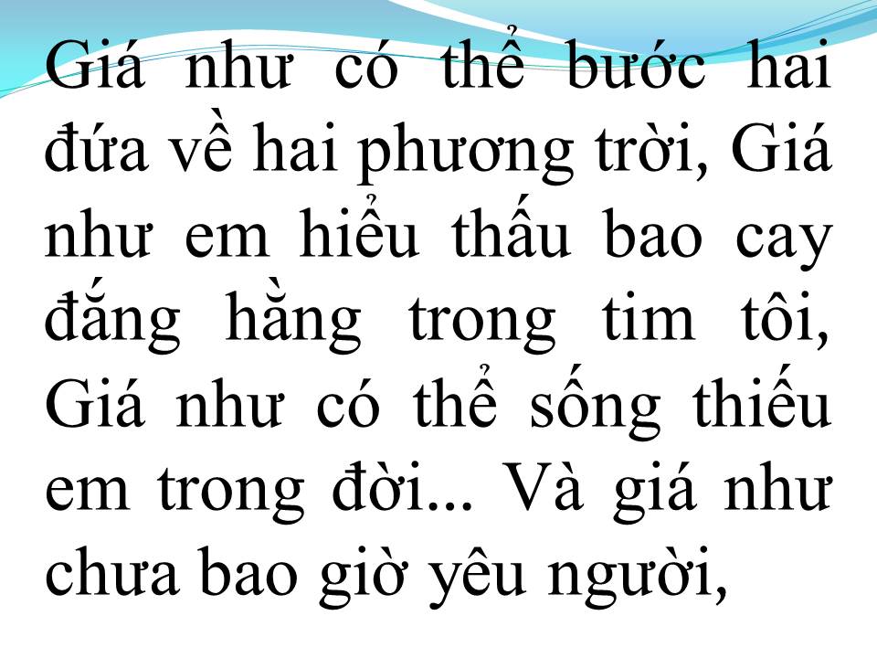 Lời bài hát GIÁ NHƯ
