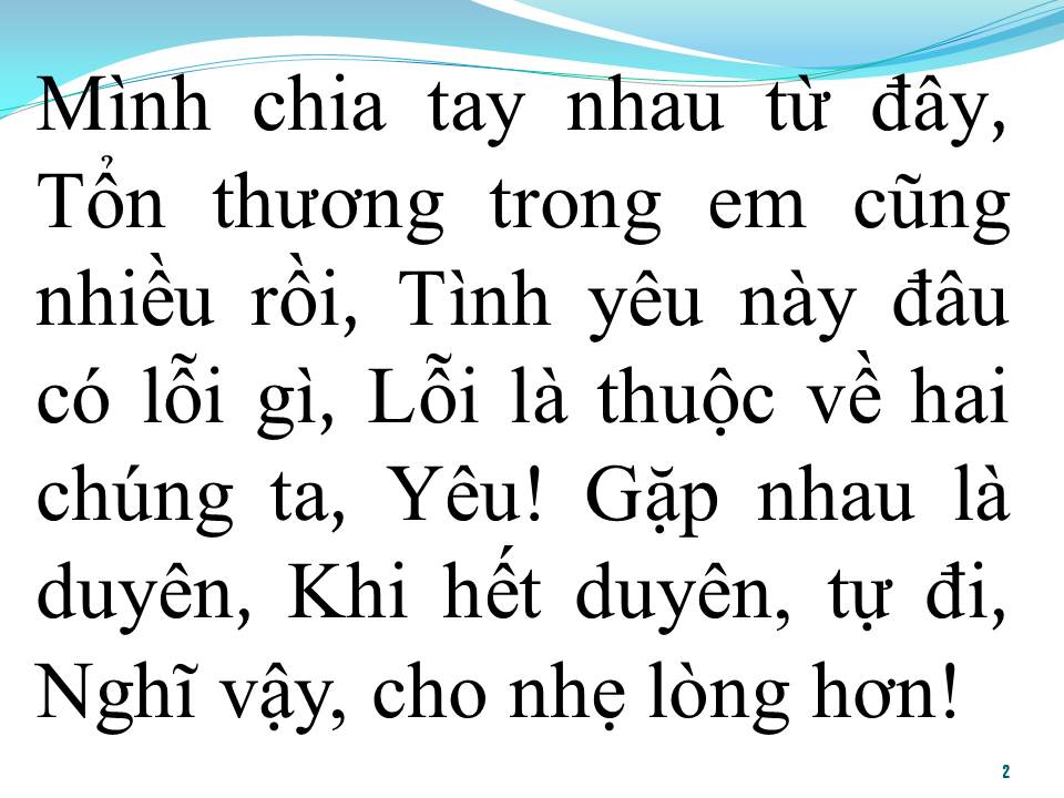 Lời bài hát DUYÊN MÌNH LỠ