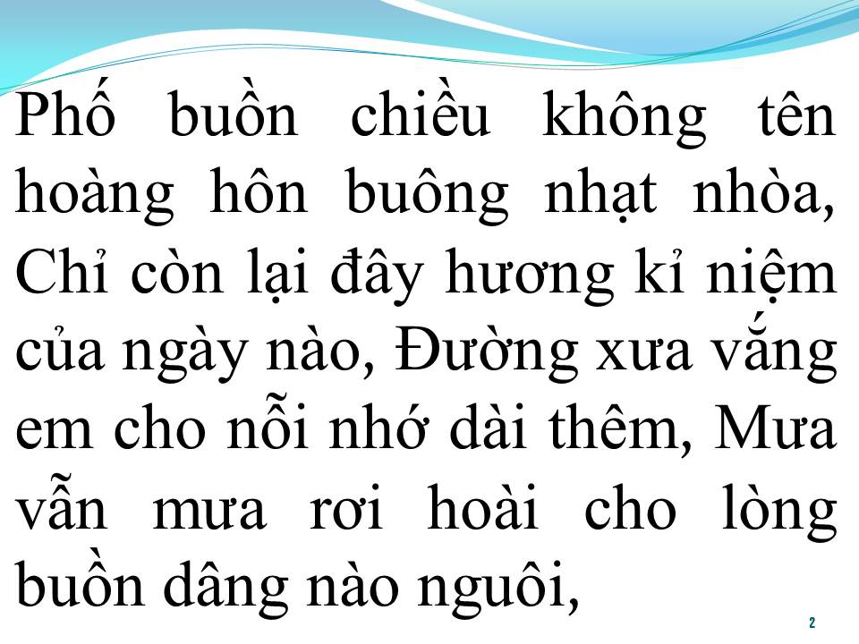 Lời bài hát MƯA BUỒN CHIỀU VẮNG EM