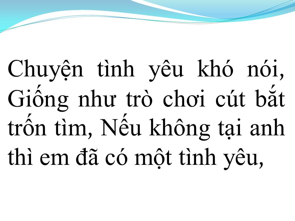 Lời bài hát YÊU TRÊN ĐẦU MÔI