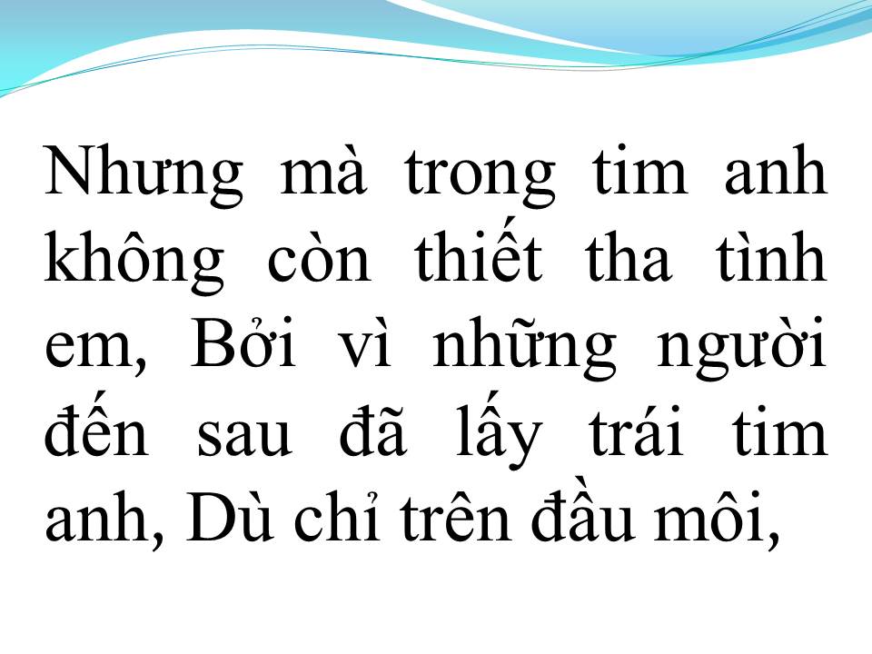 Lời bài hát YÊU TRÊN ĐẦU MÔI