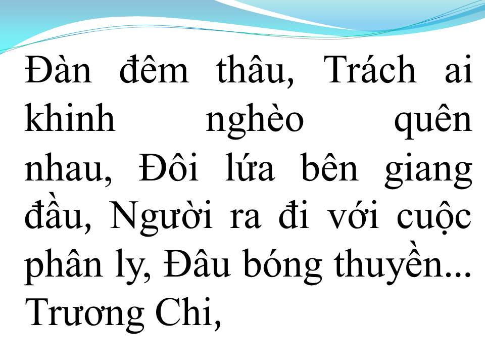 Lời bài hát TRƯƠNG CHI