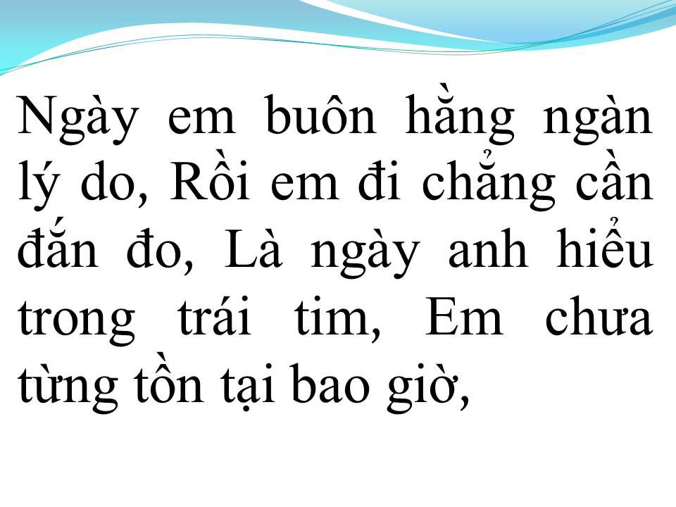 Lời bài hát KẾT THÚC KHÔNG VUI