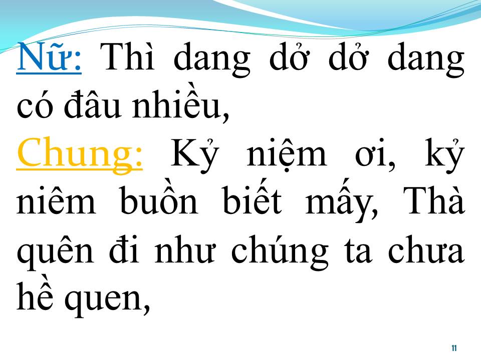 Lời bài hát TRANG THƯ XANH (SONG CA)