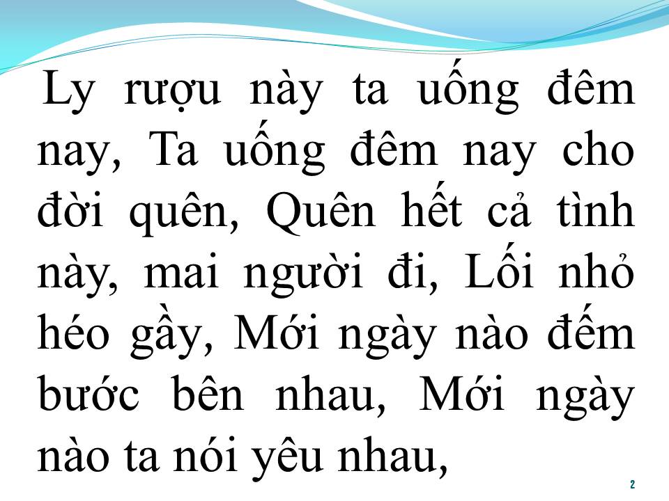 Lời bài hát LY RƯỢU ĐẮNG CAY