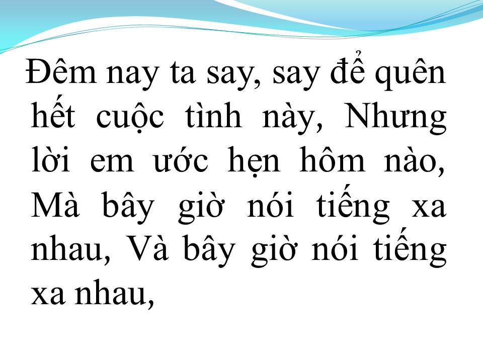 Lời bài hát LY RƯỢU ĐẮNG CAY