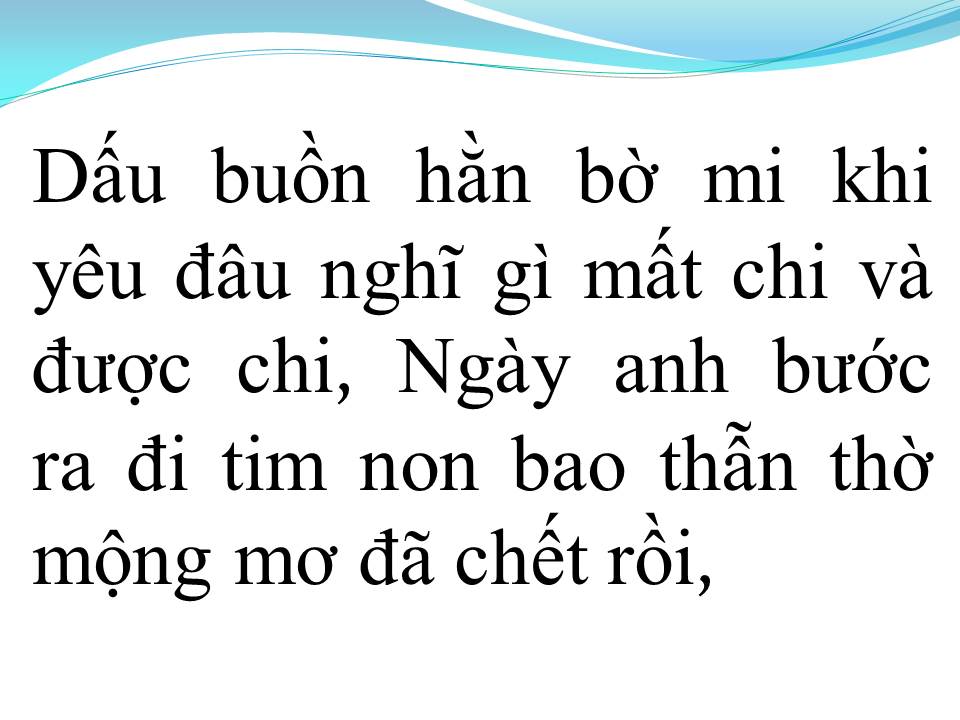 Lời bài hát AI LỠ YÊU AI