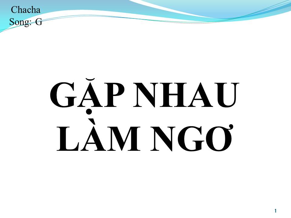 Lời bài hát GẶP NHAU LÀM NGƠ (SONG CA)