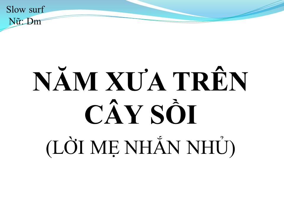 Lời bài hát NĂM XƯA TRÊN CAY SỒI (LỜI MẸ NHẮN NHỦ)