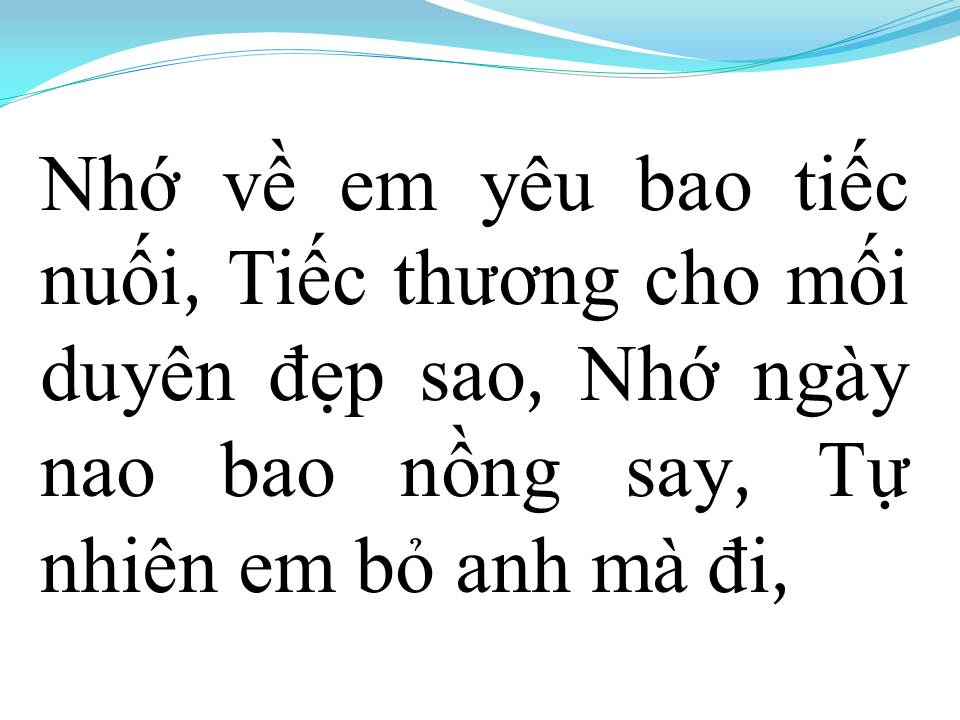 Lời bài hát ANH KHÔNG HIỂU