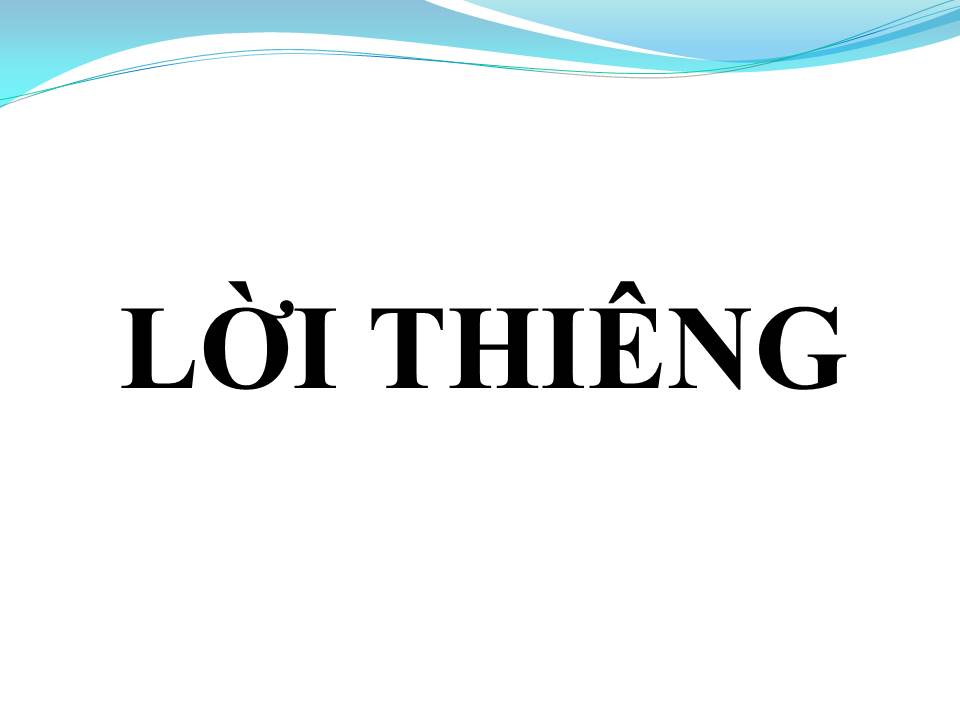 Lời bài hát LỜI THIÊNG