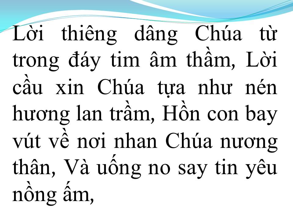 Lời bài hát LỜI THIÊNG