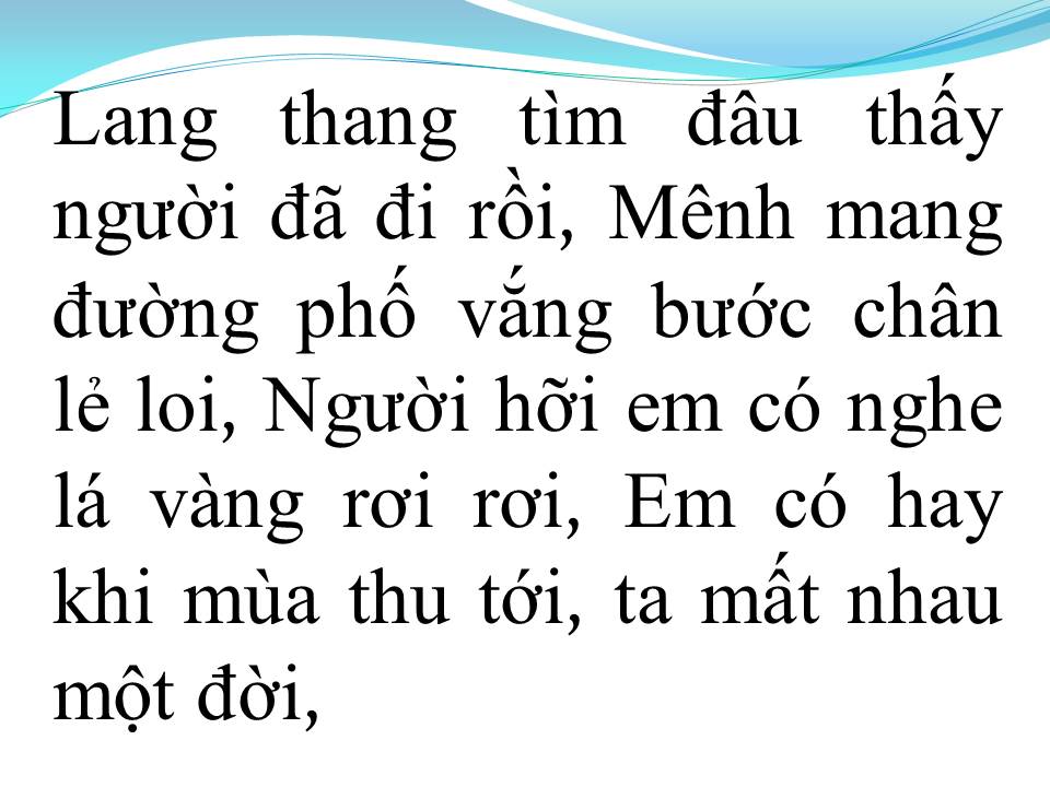 Lời bài hát NỖI ĐAU MUỘN MÀNG