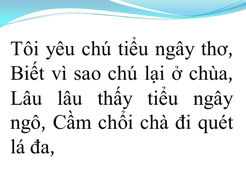 Lời bài hát CHÚ TIỂU NGÂY THƠ