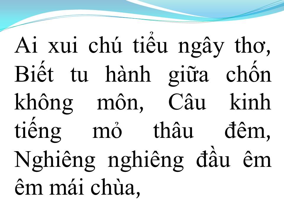 Lời bài hát CHÚ TIỂU NGÂY THƠ