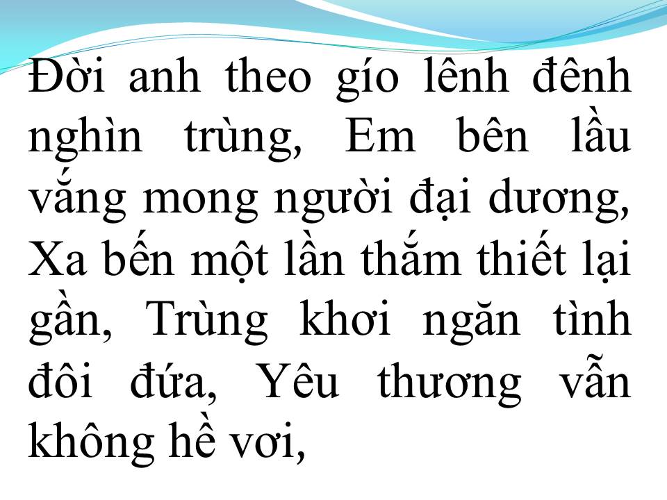 Lời bài hát MỘT LẦN XA BẾN