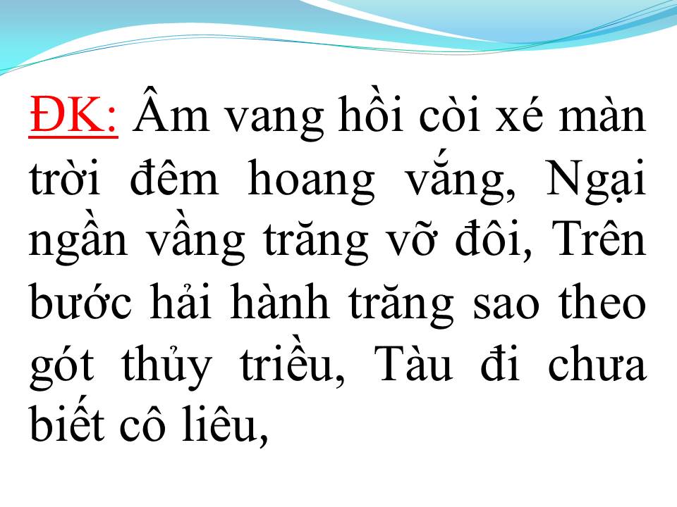 Lời bài hát MỘT LẦN XA BẾN