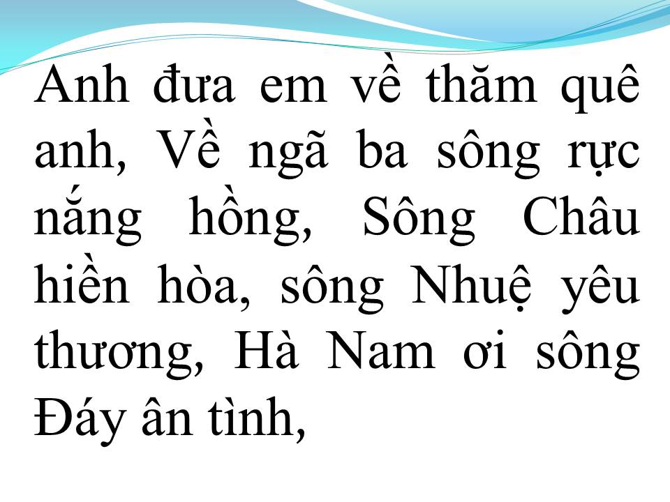 Lời bài hát HÀ NAM ĐẤT MẸ ANH HÙNG