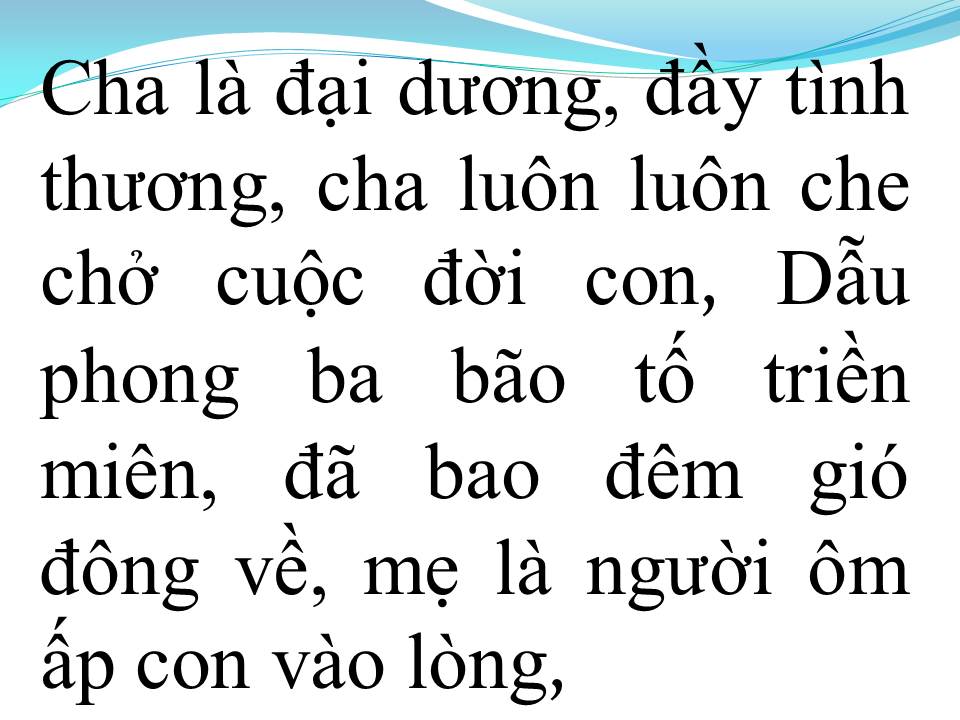 Lời bài hát MONG CHA MẸ AN VUI