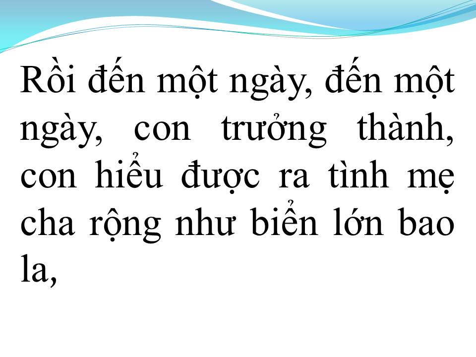 Lời bài hát MONG CHA MẸ AN VUI