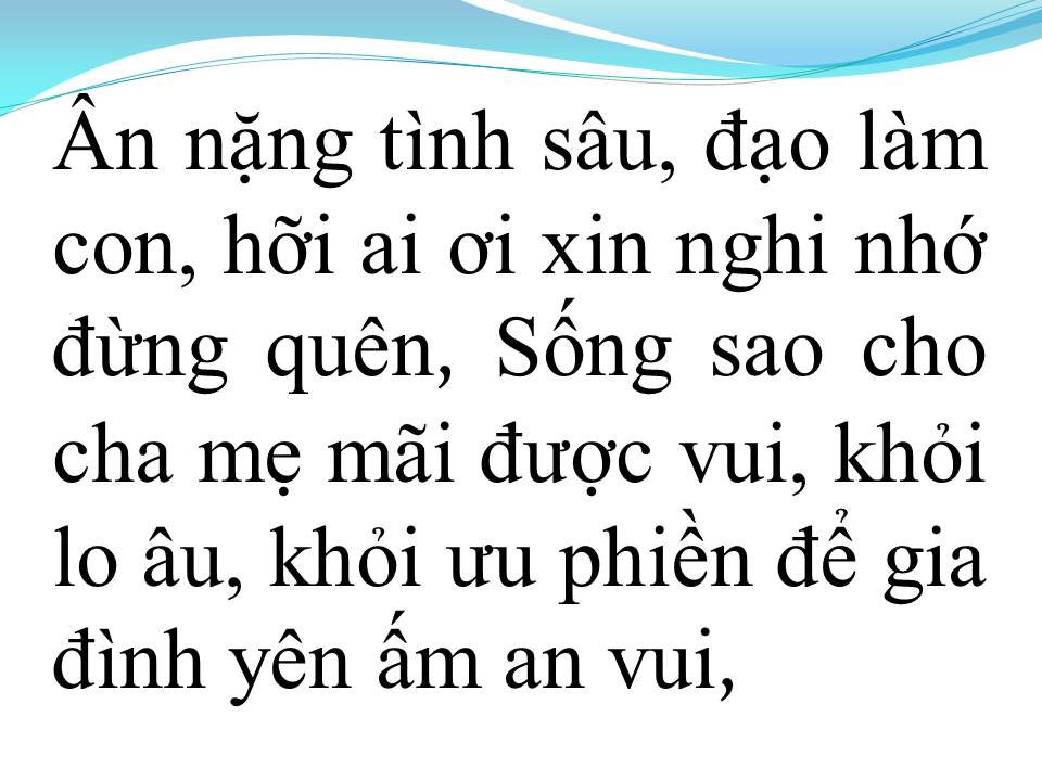 Lời bài hát MONG CHA MẸ AN VUI