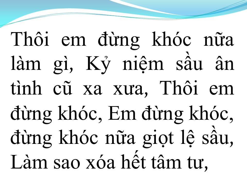 Lời bài hát THÔI
