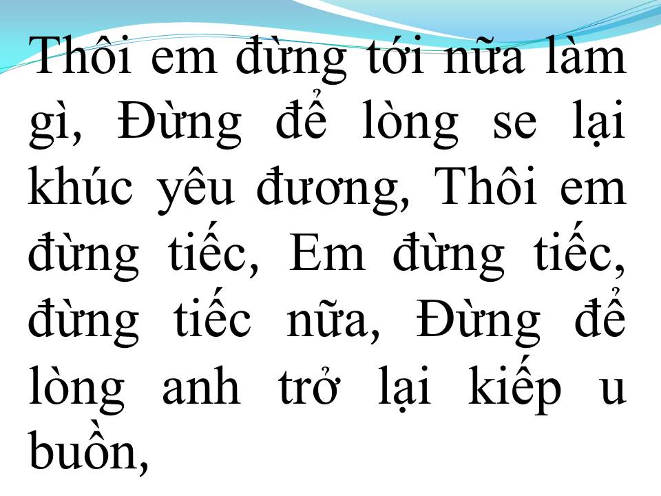 Lời bài hát THÔI