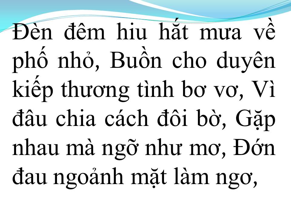 Lời bài hát XÓT XA TÌNH ĐẦU