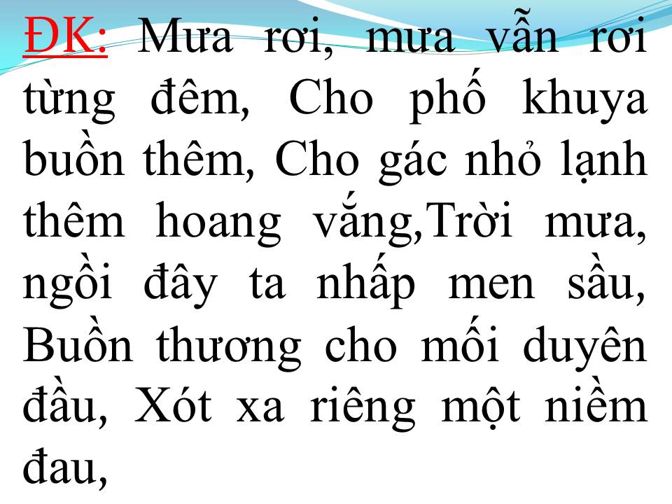 Lời bài hát XÓT XA TÌNH ĐẦU
