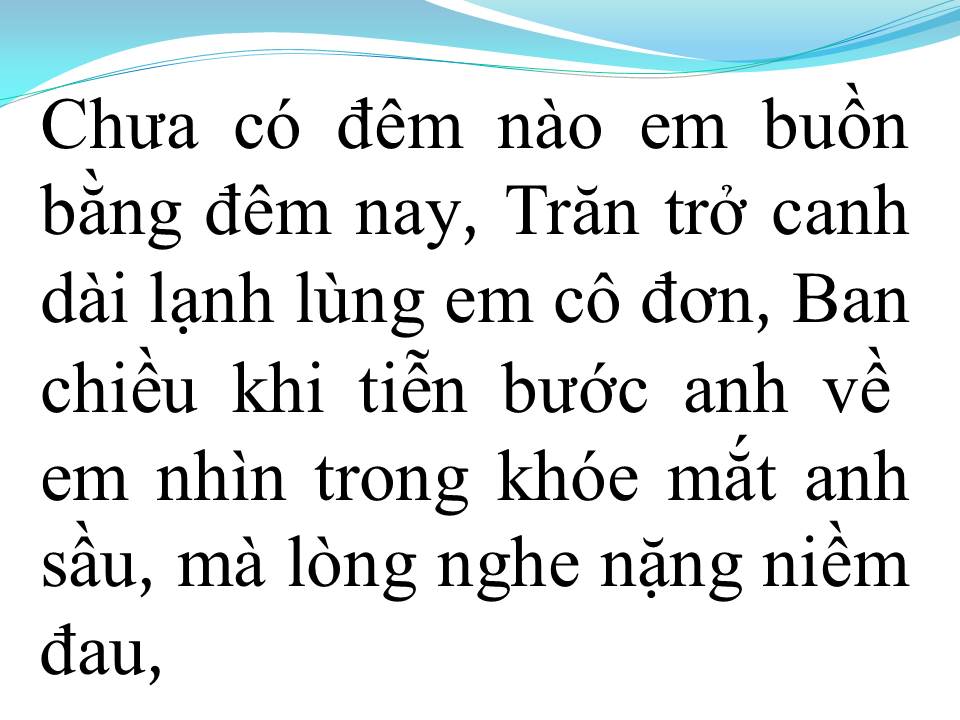 Lời bài hát ĐÊM NHỚ NGƯỜI TÌNH