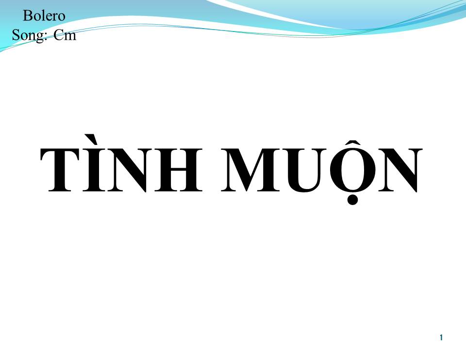 Lời bài hát TÌNH MUỘN (SONG CA)