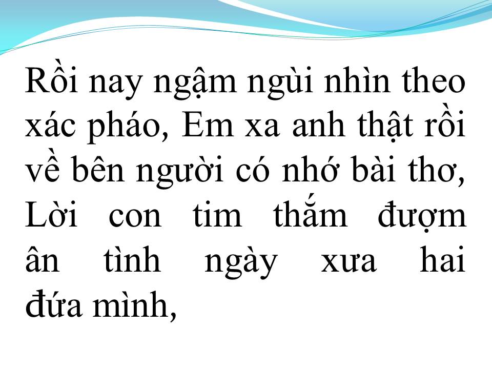 Lời bài hát BÀI THƠ TÌNH