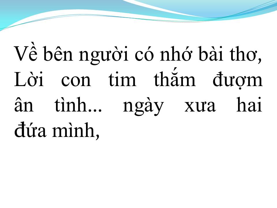 Lời bài hát BÀI THƠ TÌNH