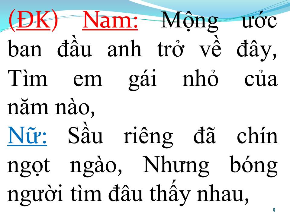 Lời bài hát HƯƠNG SẦU RIÊNG MUỘN (SONG CA)